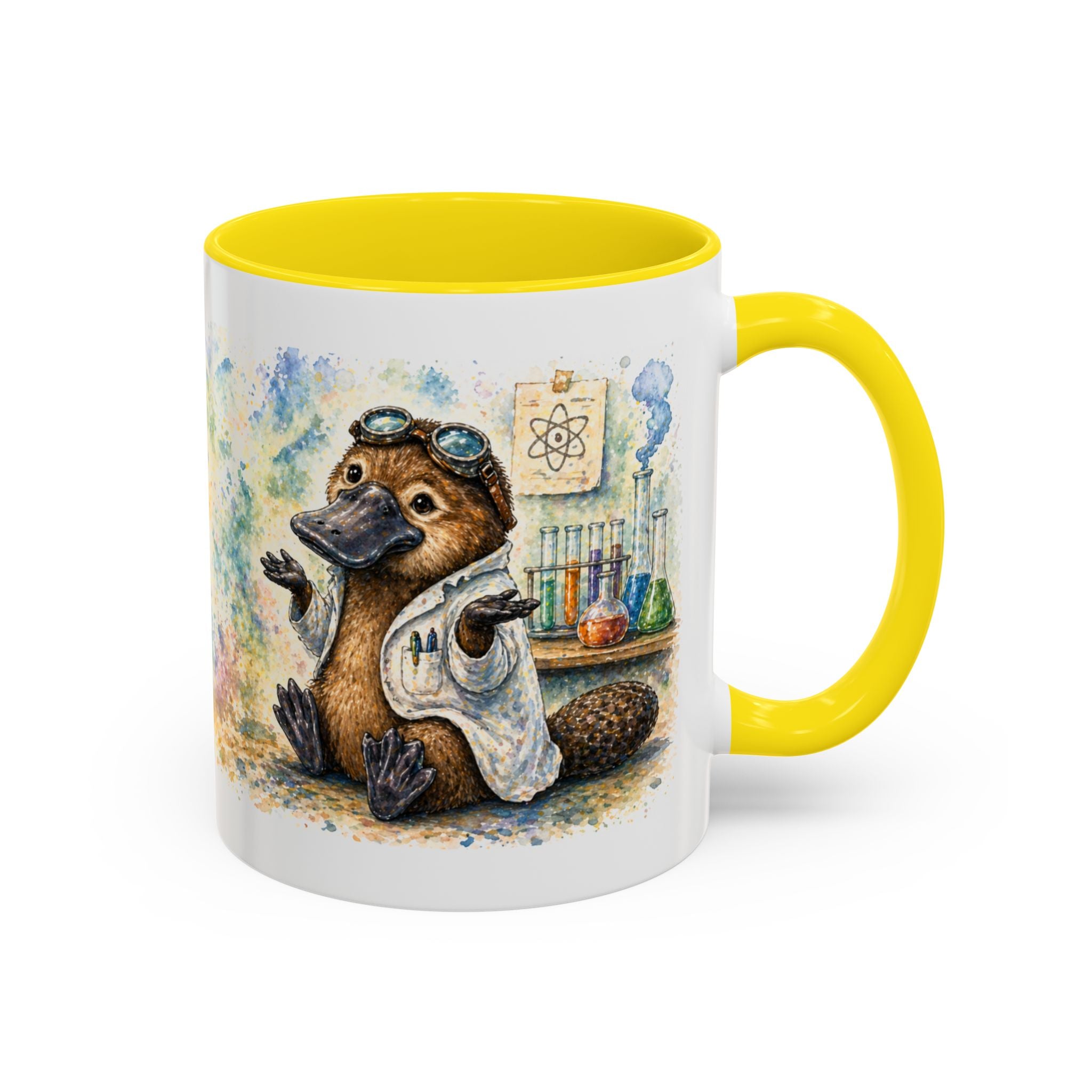Scientist Platypus Accent Coffee Mug – Cute Science Gift for Researchers & Students