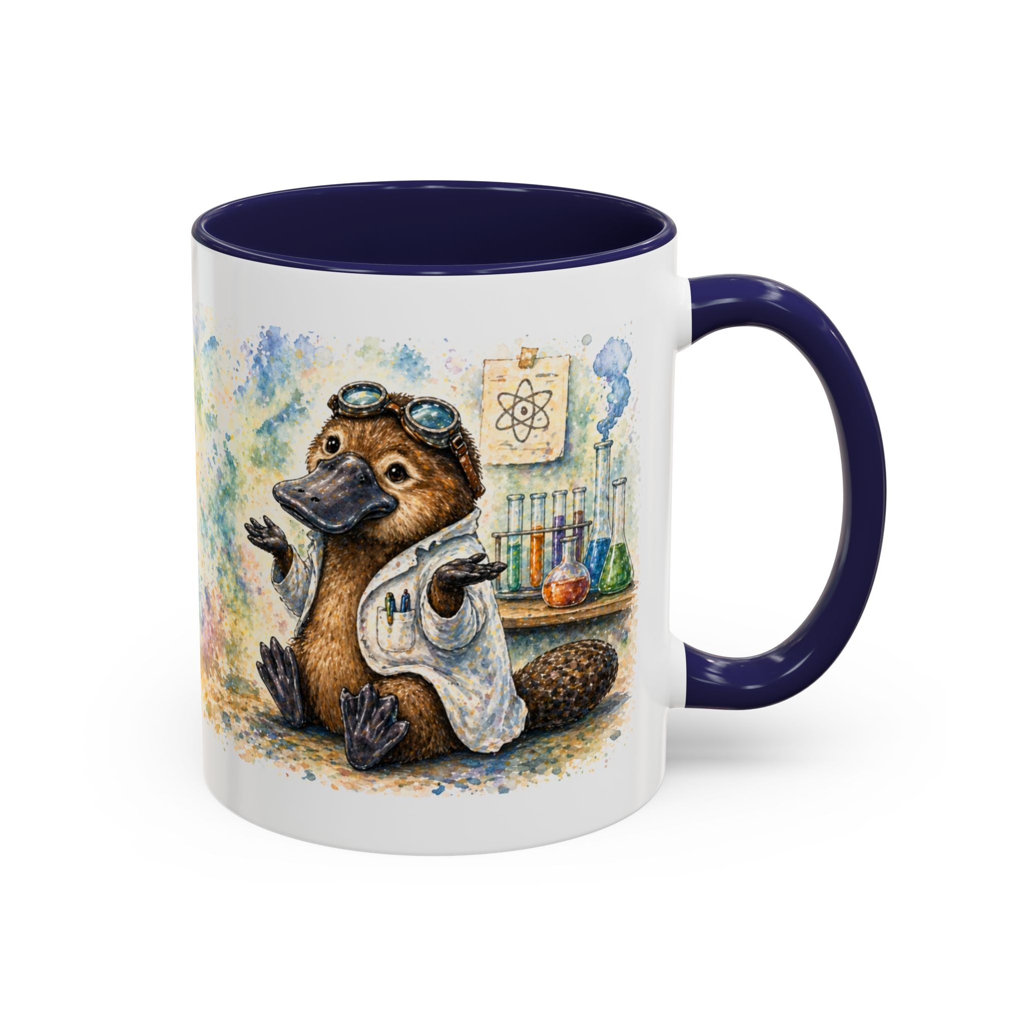 Scientist Platypus Accent Coffee Mug – Cute Science Gift for Researchers & Students