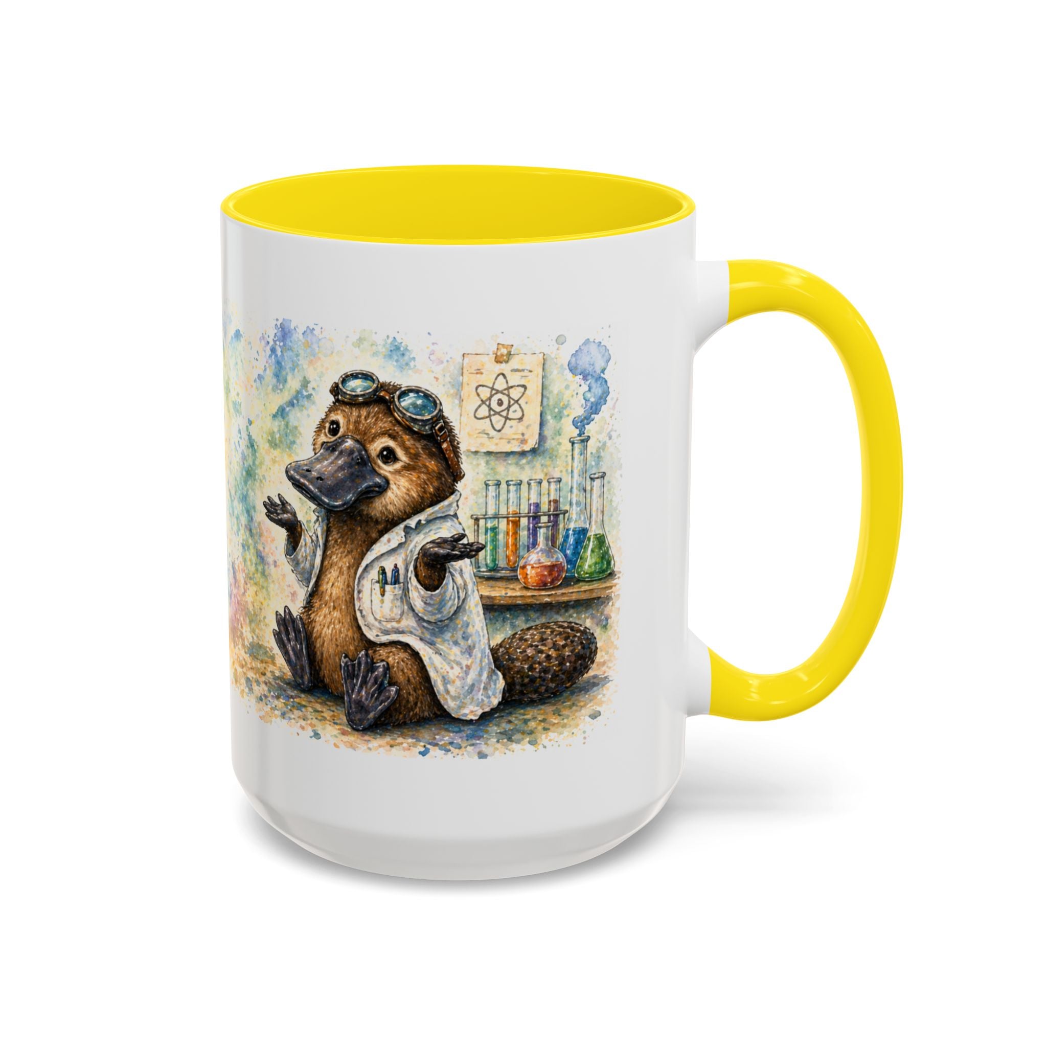 Scientist Platypus Accent Coffee Mug – Cute Science Gift for Researchers & Students