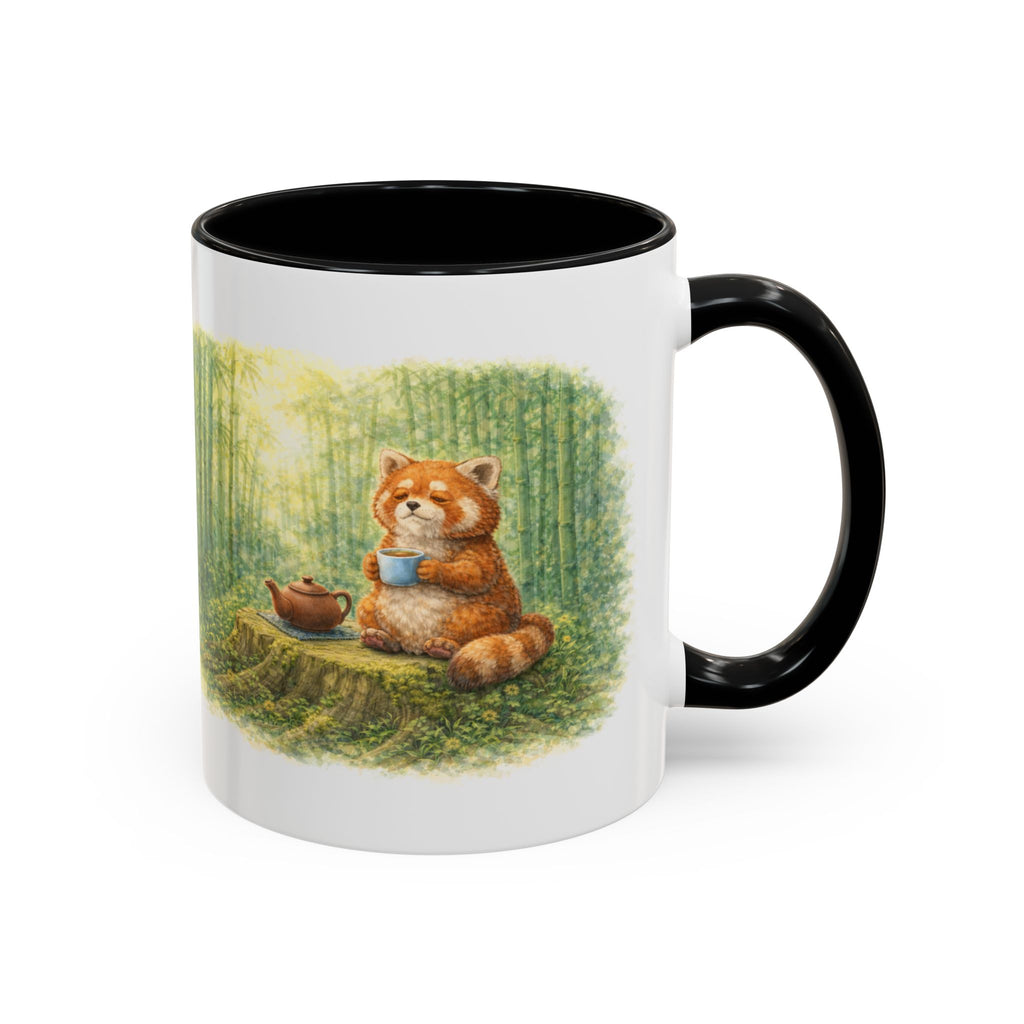 Red Panda Tea Mug — Cute Woodland Coffee Cup with 'Breathe in, slow down, and drink tea' Quote