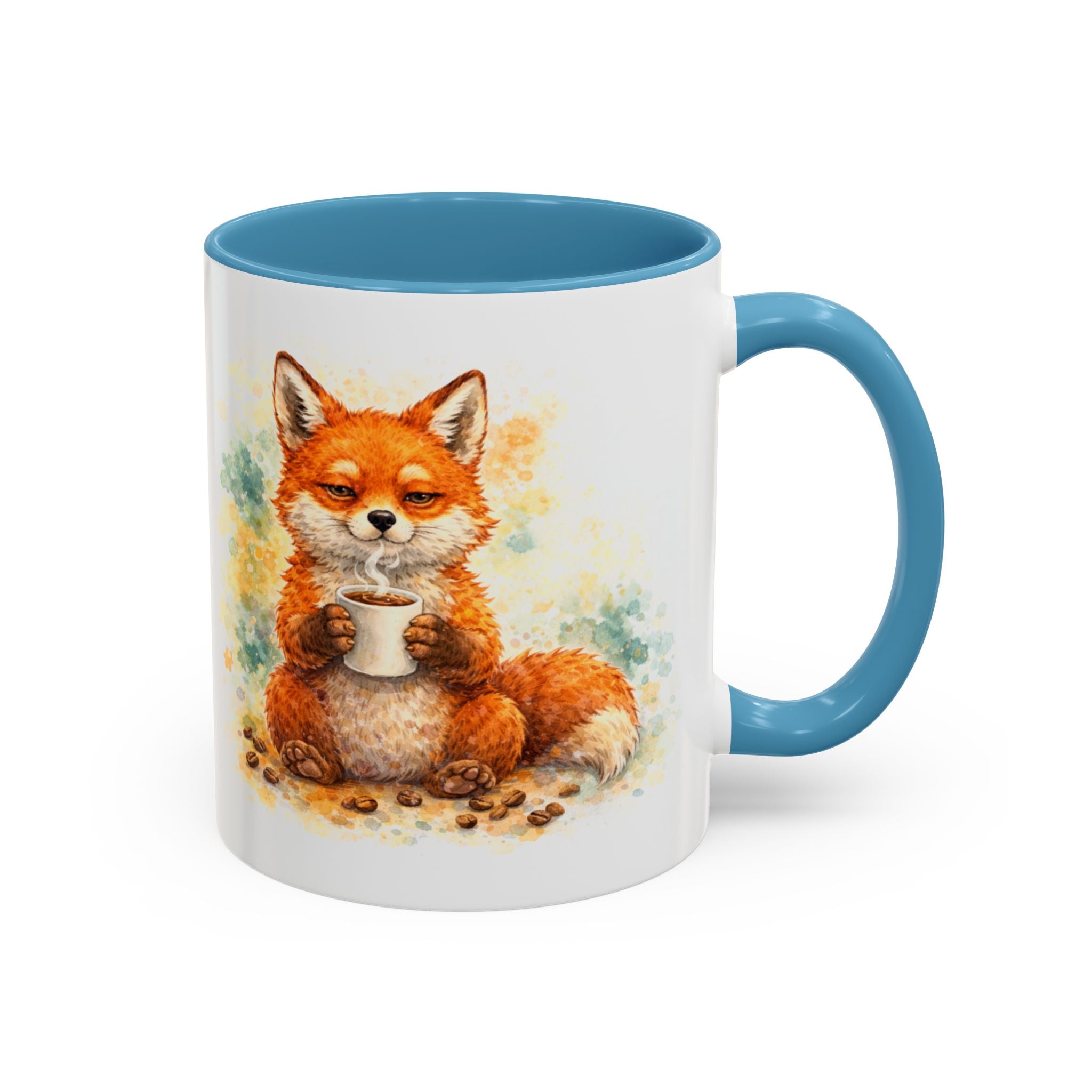 Fox Coffee Mug — 'Coffee First. Problems Later.' Cute Fox Tea/Coffee Gift