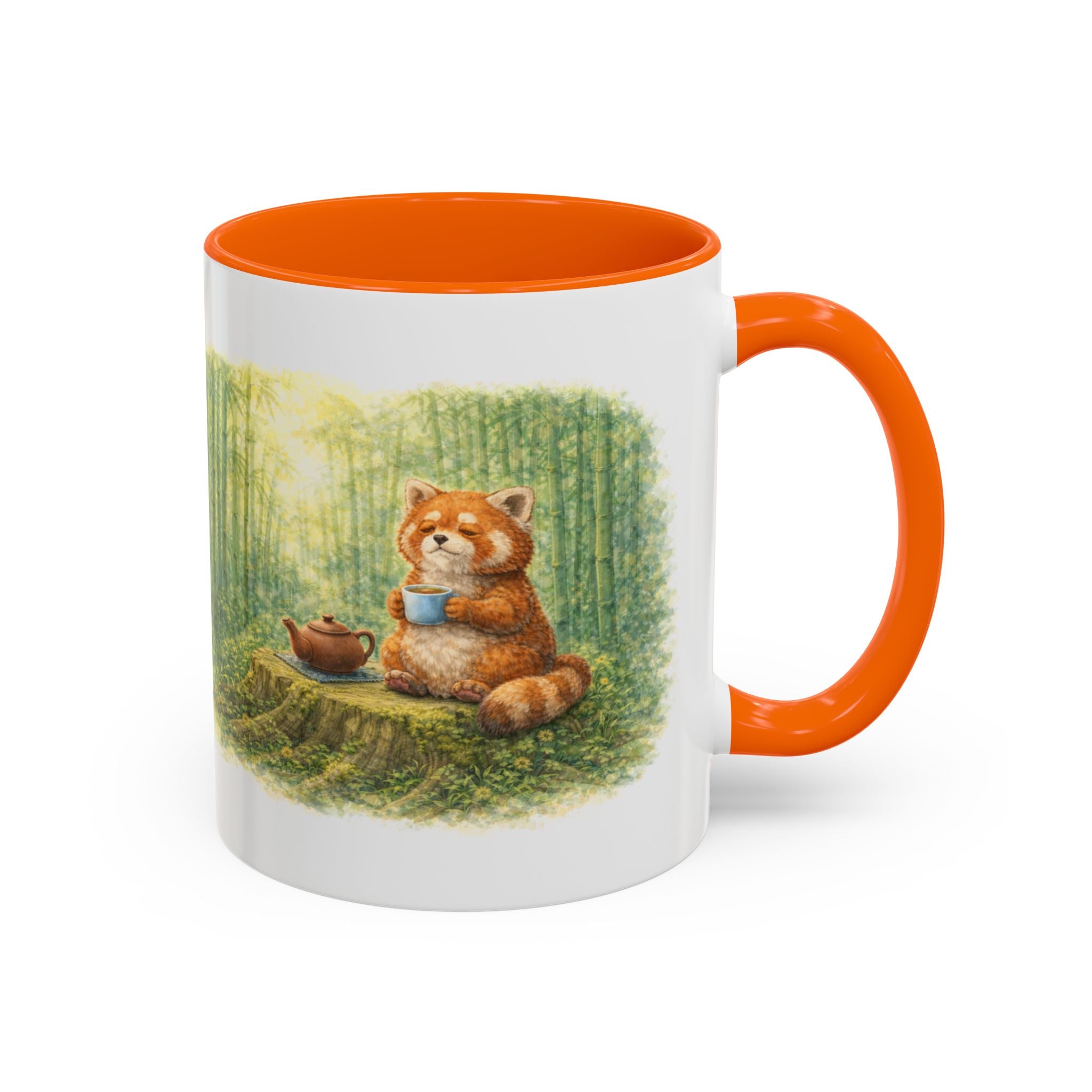 Red Panda Tea Mug — Cute Woodland Coffee Cup with 'Breathe in, slow down, and drink tea' Quote