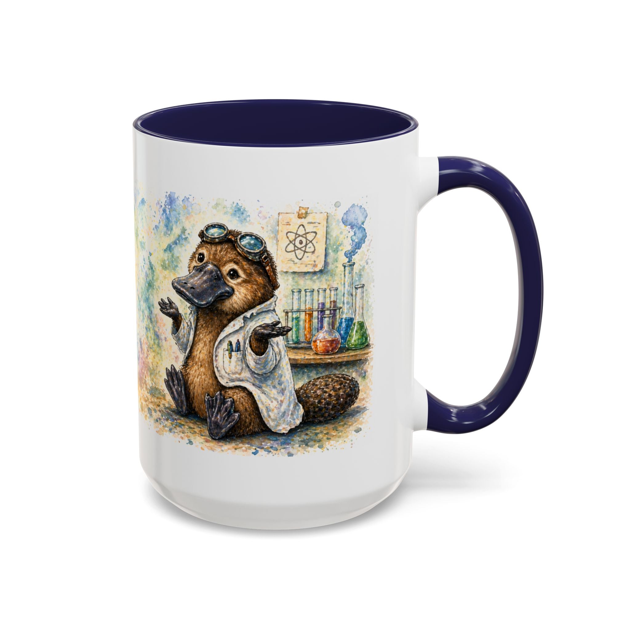 Scientist Platypus Accent Coffee Mug – Cute Science Gift for Researchers & Students