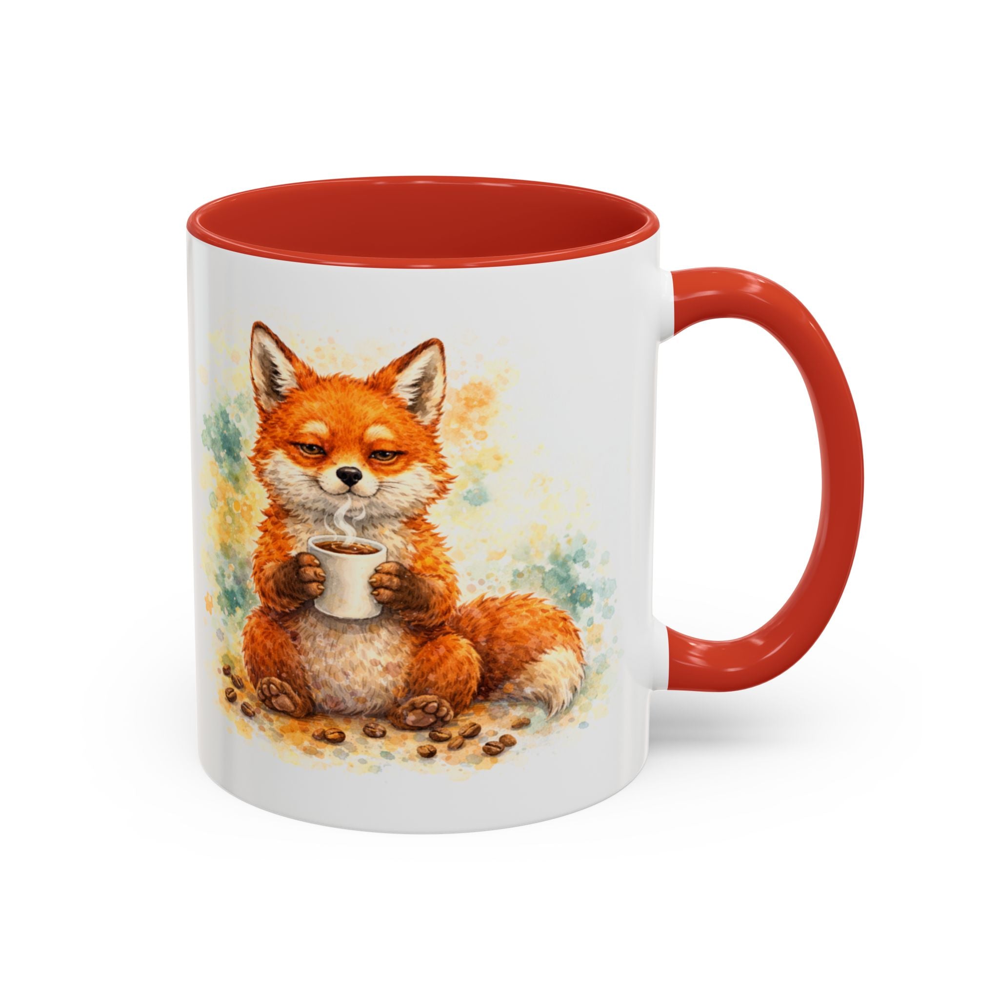 Fox Coffee Mug — 'Coffee First. Problems Later.' Cute Fox Tea/Coffee Gift