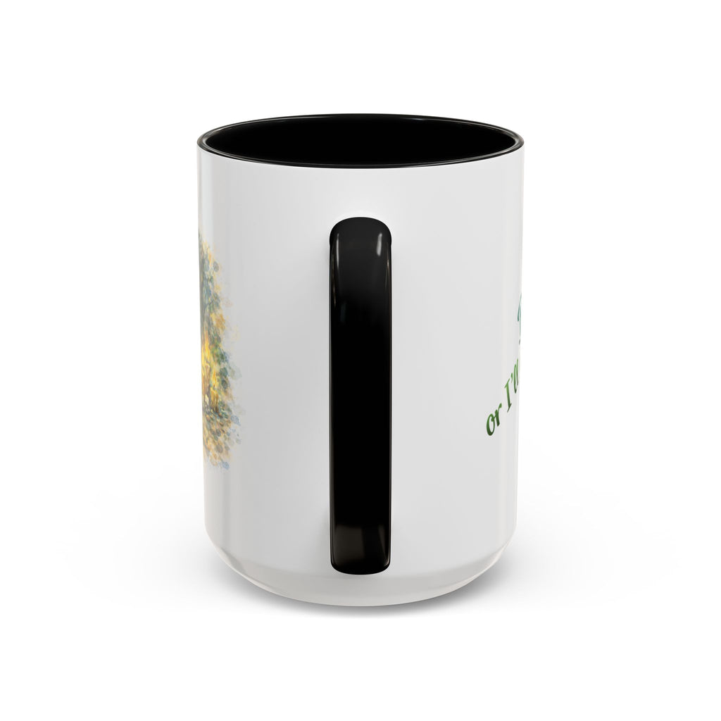 Witch Cat Coffee Mug - Cute Black Cat Wizard Illustration (11/15oz)