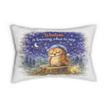 Lumbar Pillow — "Wisdom is knowing when to nap" Owl Night Sleep Decor