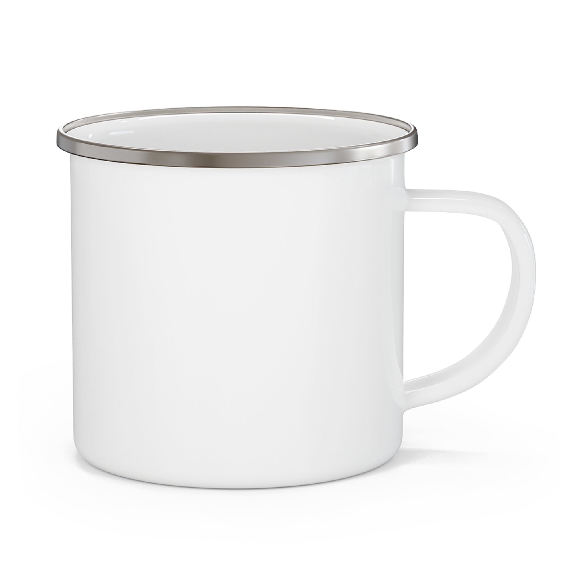 Enamel Camping Mug – "Running on Caffeine and Woodland Creature Instincts" (Cute Forest Animals, Outdoor Coffee Cup)