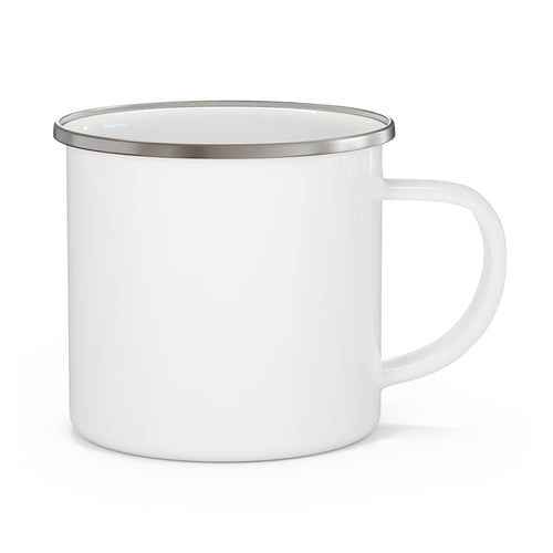 Enamel Camping Mug – "Running on Caffeine and Woodland Creature Instincts" (Cute Forest Animals, Outdoor Coffee Cup)