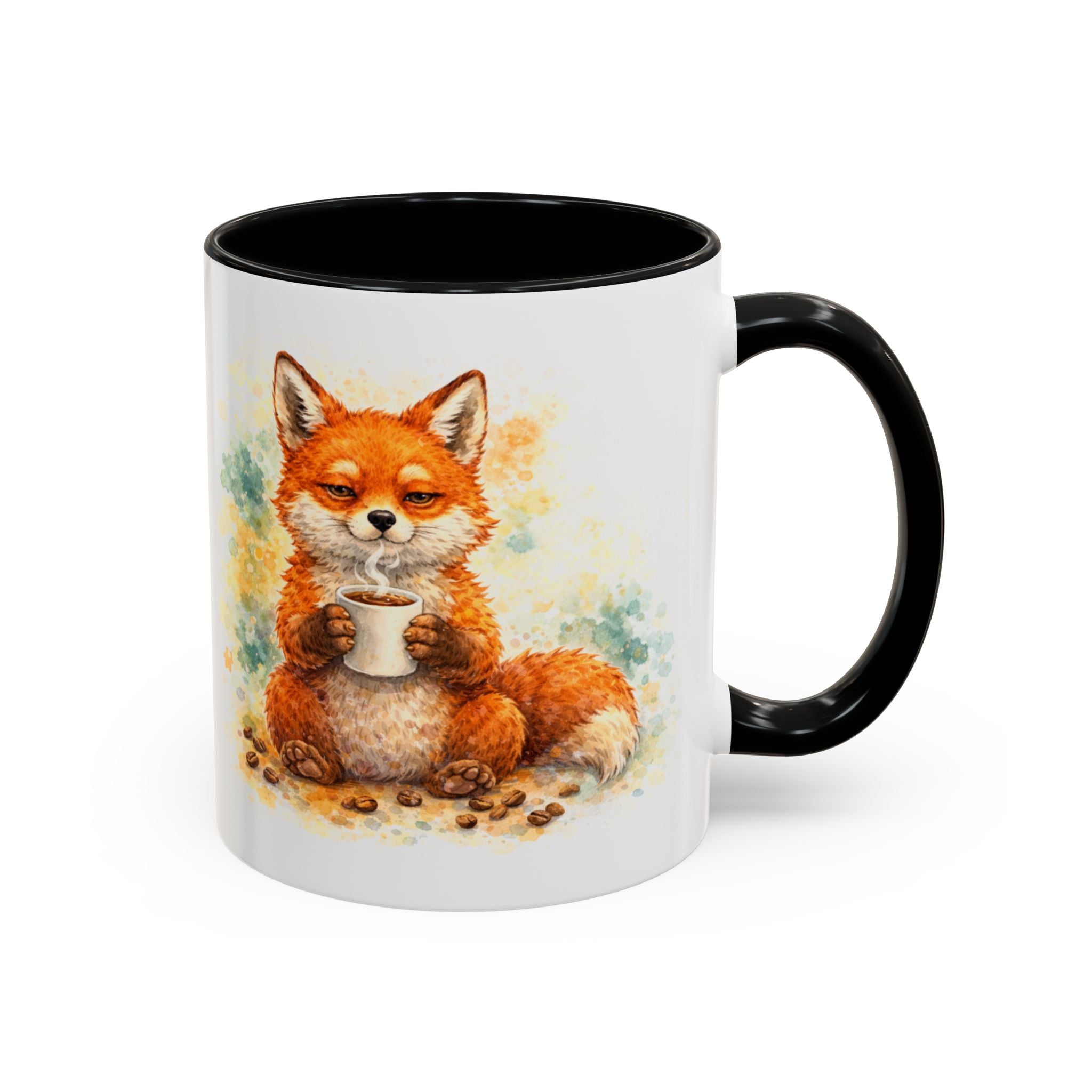 Fox Coffee Mug — 'Coffee First. Problems Later.' Cute Fox Tea/Coffee Gift