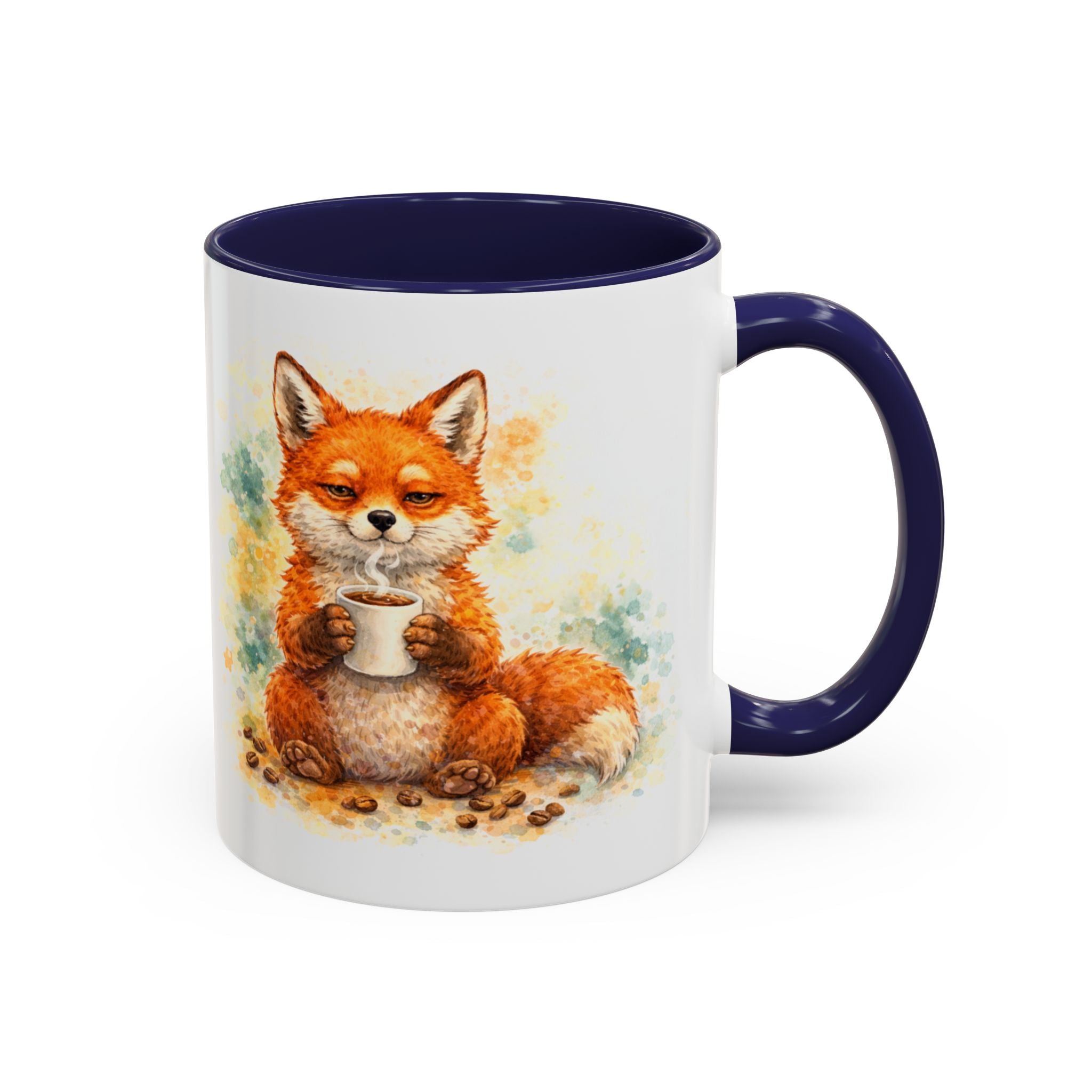 Fox Coffee Mug — 'Coffee First. Problems Later.' Cute Fox Tea/Coffee Gift