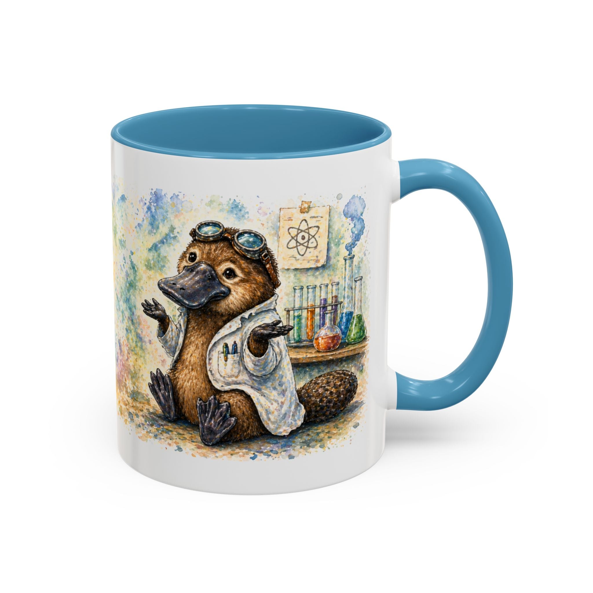 Scientist Platypus Accent Coffee Mug – Cute Science Gift for Researchers & Students