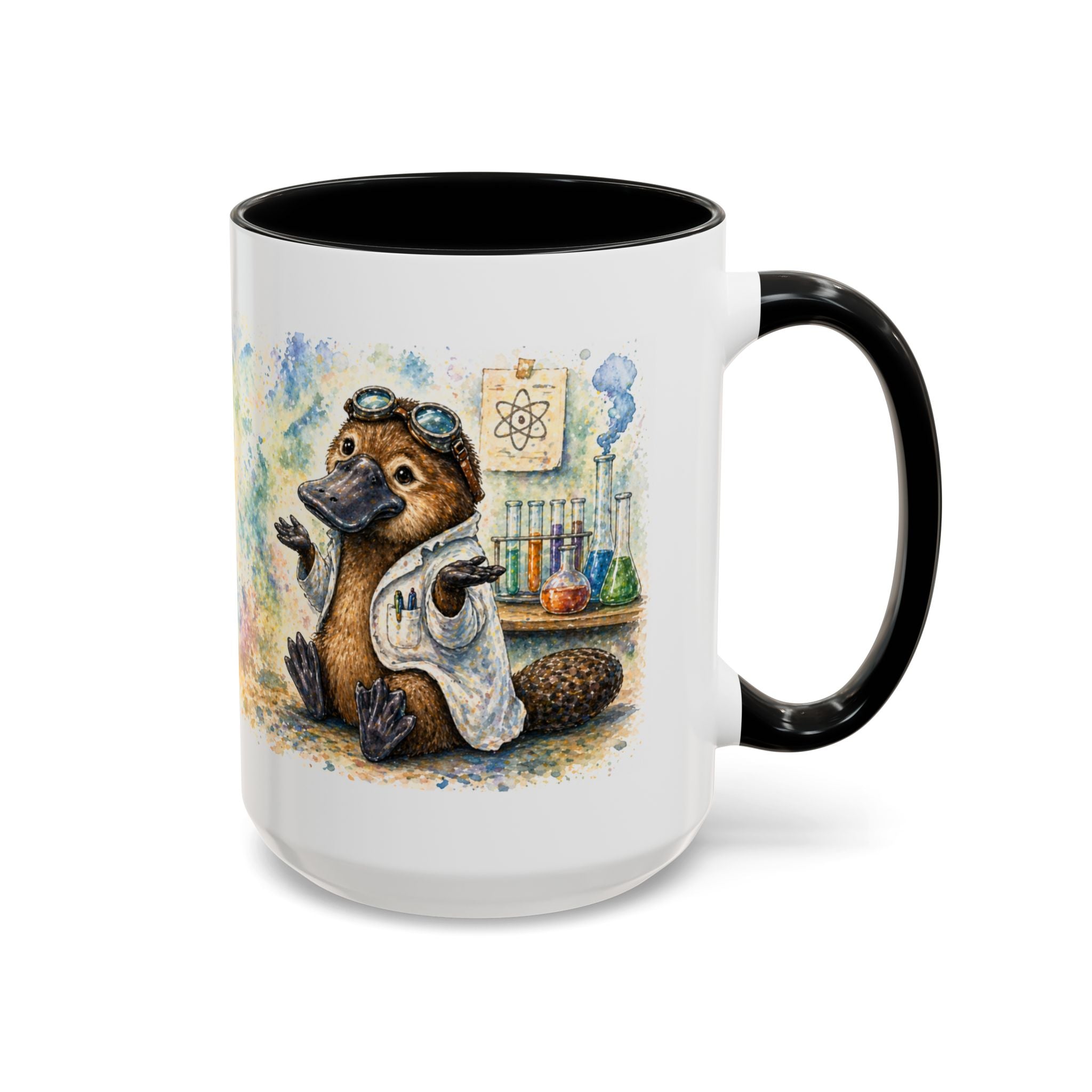 Scientist Platypus Accent Coffee Mug – Cute Science Gift for Researchers & Students