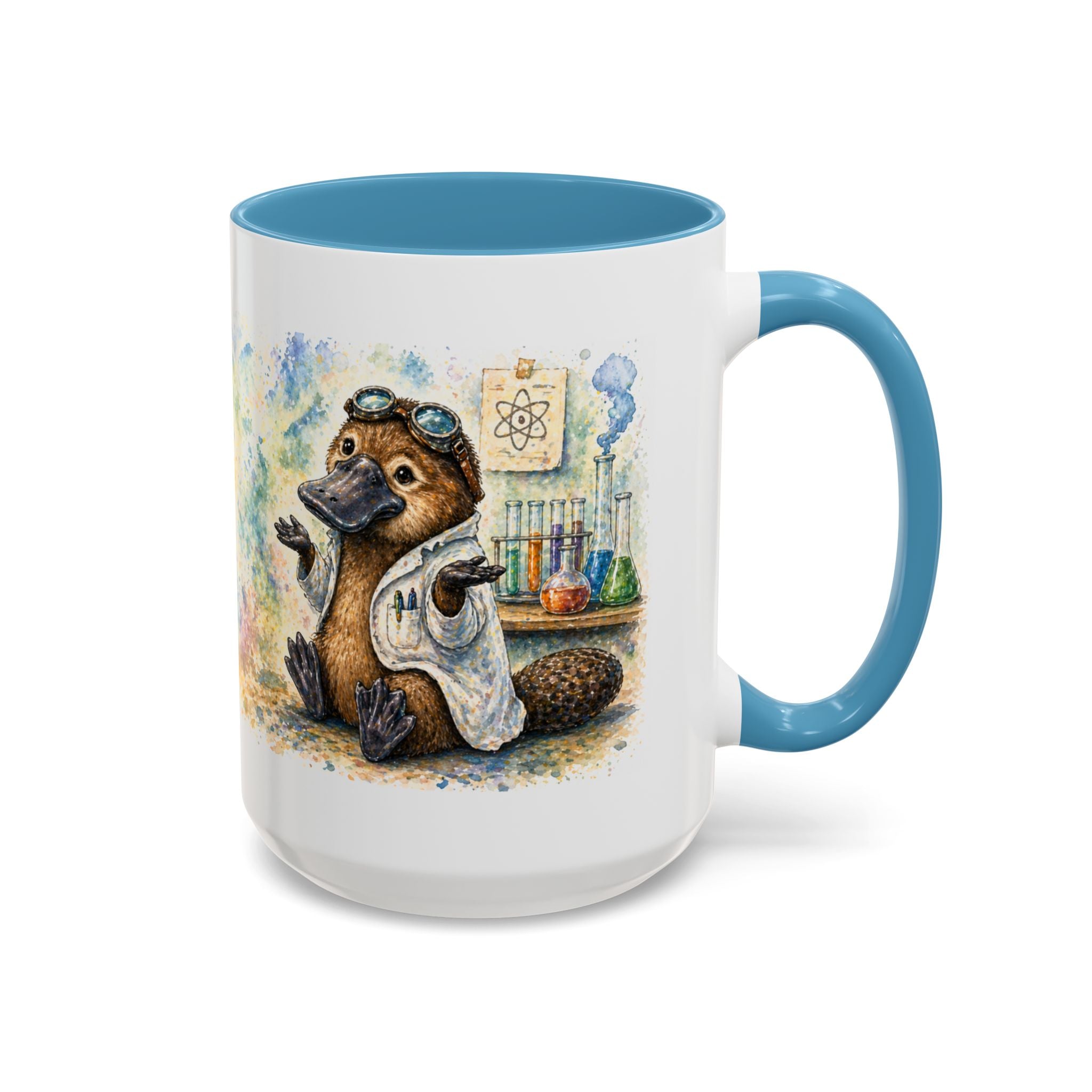 Scientist Platypus Accent Coffee Mug – Cute Science Gift for Researchers & Students