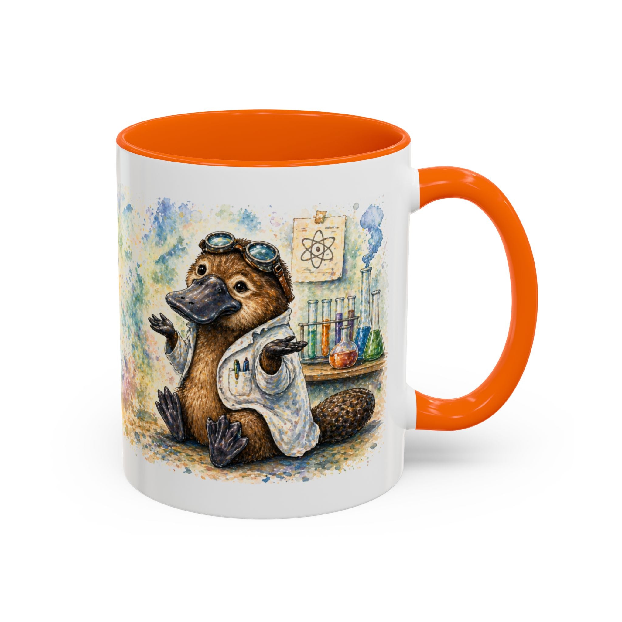 Scientist Platypus Accent Coffee Mug – Cute Science Gift for Researchers & Students