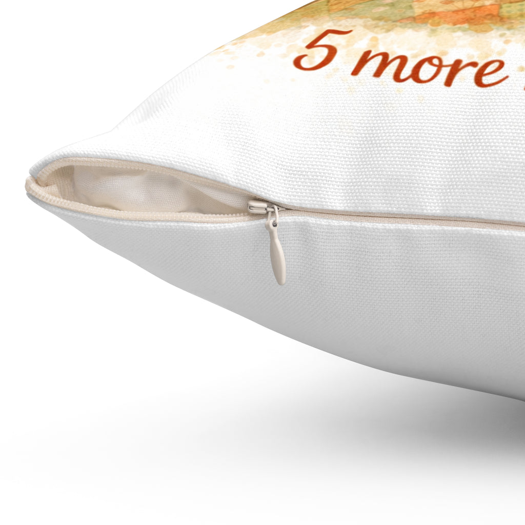 Too Early Cat Pillow — Cute Nap Time Decorative Throw Pillow ("5 More Minutes")