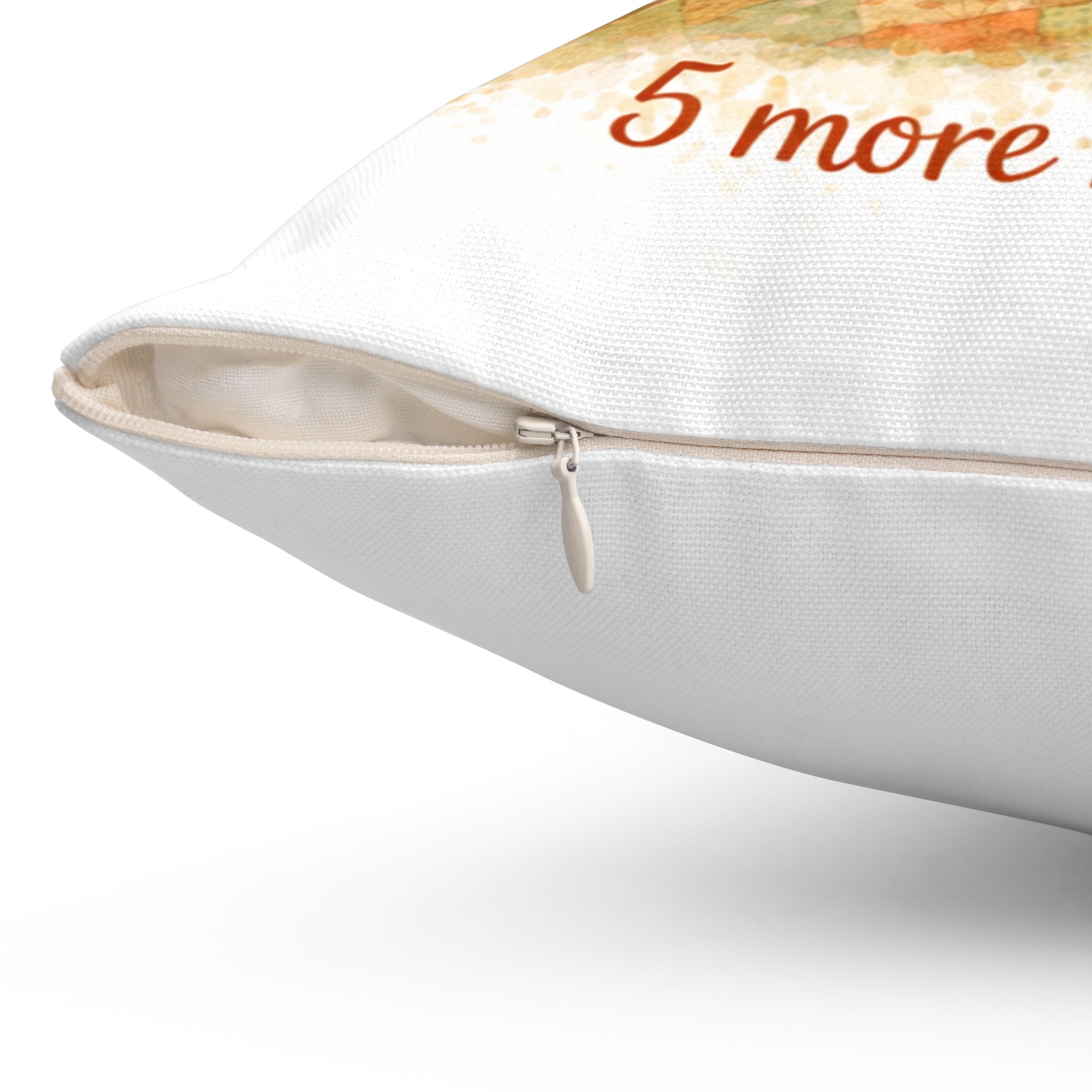 Too Early Cat Pillow — Cute Nap Time Decorative Throw Pillow ("5 More Minutes")