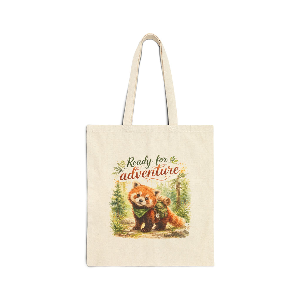 Tote Bag — "Ready for Adventure" Red Panda Canvas Tote