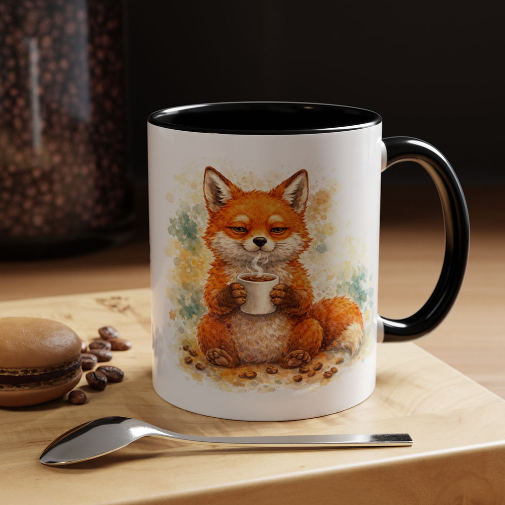 Fox Coffee Mug — 'Coffee First. Problems Later.' Cute Fox Tea/Coffee Gift