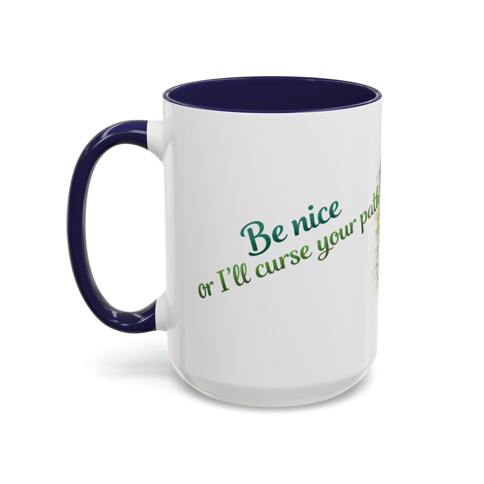 Witch Cat Coffee Mug - Cute Black Cat Wizard Illustration (11/15oz)