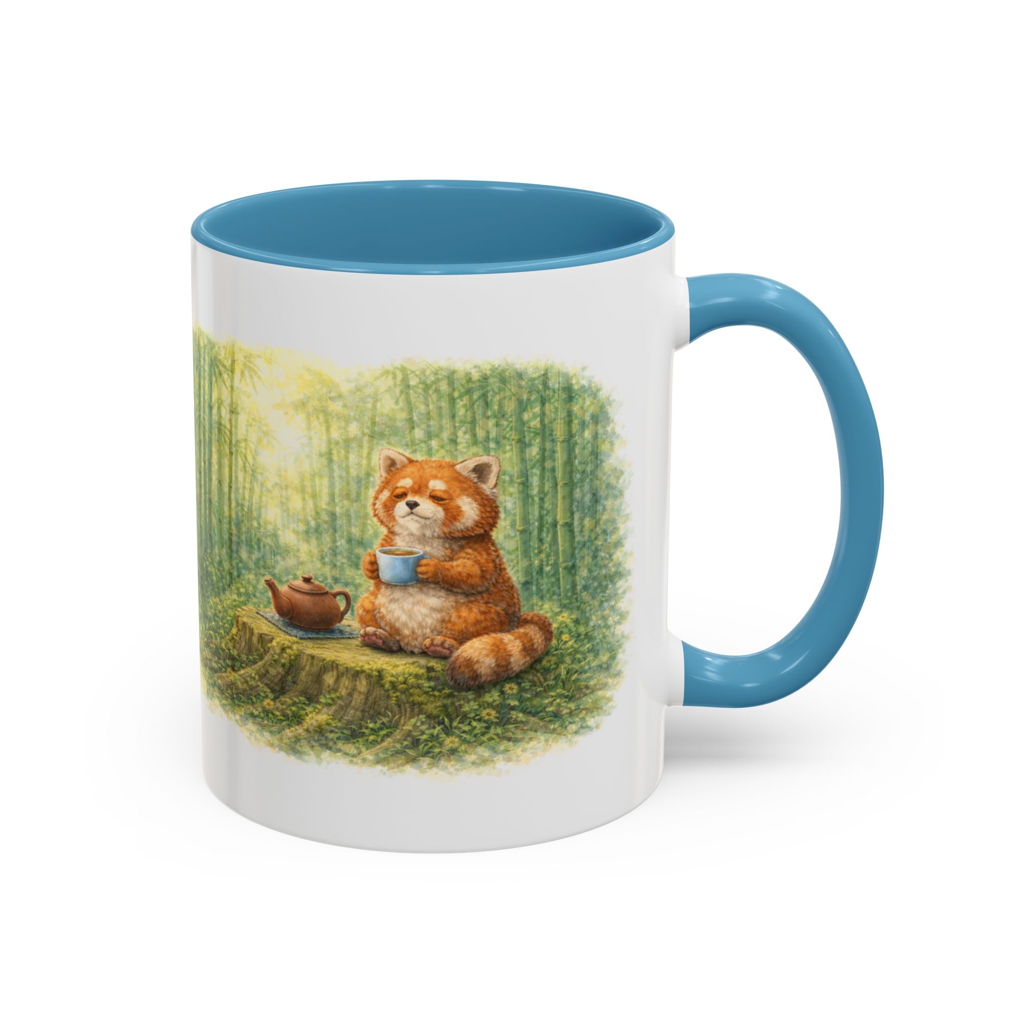 Red Panda Tea Mug — Cute Woodland Coffee Cup with 'Breathe in, slow down, and drink tea' Quote
