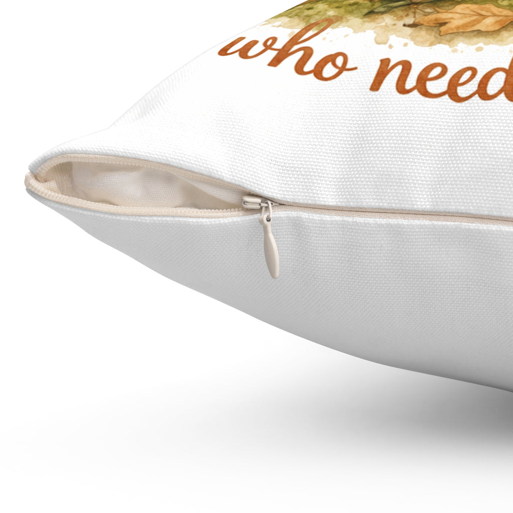Hedgehog Nap Throw Pillow — "Just a little guy who needs a nap" Cute Woodland Decor
