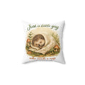 Hedgehog Nap Throw Pillow — "Just a little guy who needs a nap" Cute Woodland Decor